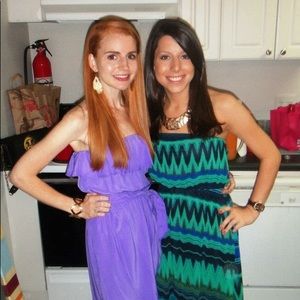 Amanda Uprichard strapless purple dress